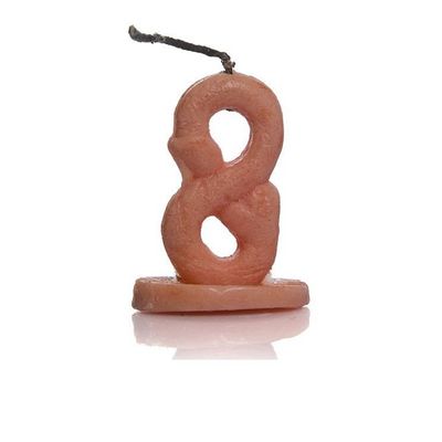 Vela de Aniversário Pênis Número Oito - Sex Shop Maça de Eva