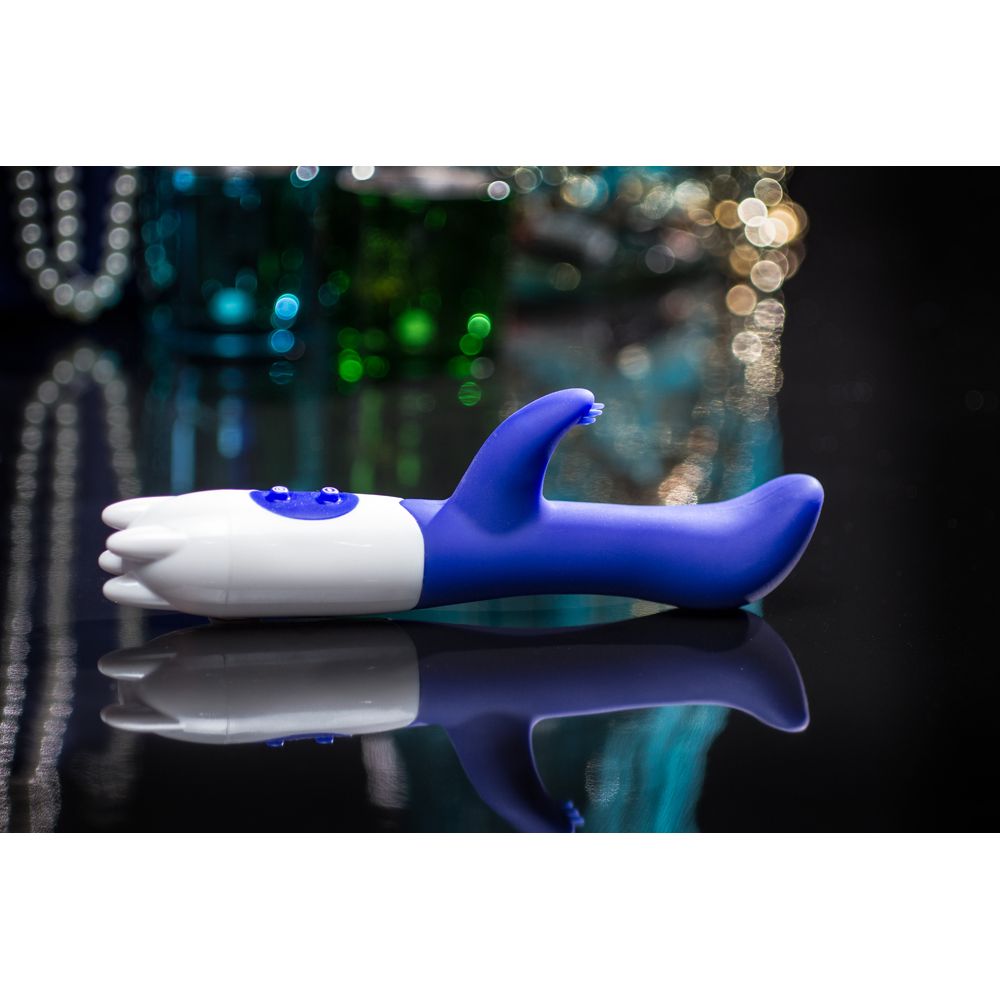 Vibrador com Plug Estimulador Ponto G Blue - Sex Shop Maçã de Eva