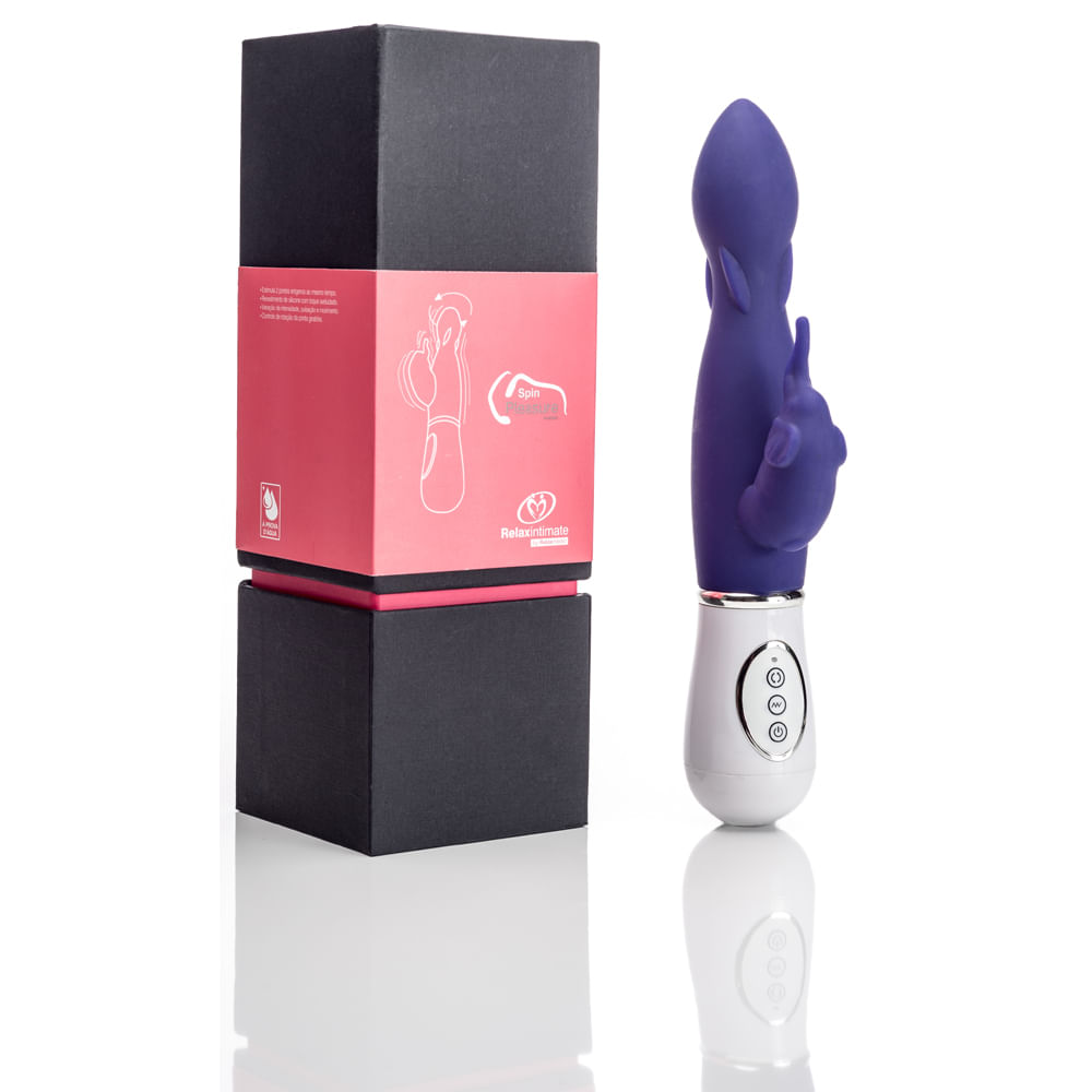 Vibrador Rotativo com Plug Estimulador Clitoriano - Sex Shop Maçã de Eva