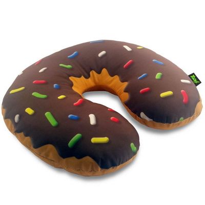 Almofada de Pescoço Rosquinha Donut - Chocolate - 40 x 40 cm - Loja Maçã de Eva