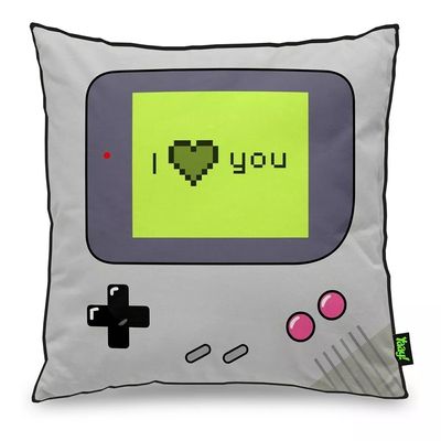 Almofada Gamer Boy - I Love You - 40 x 40 cm - Loja Geek Maçã de Eva