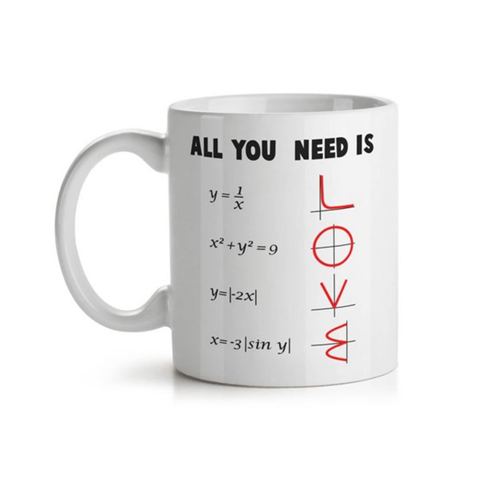 Caneca All You Need is Love - Math Style - Loja Geek Maçã de Eva