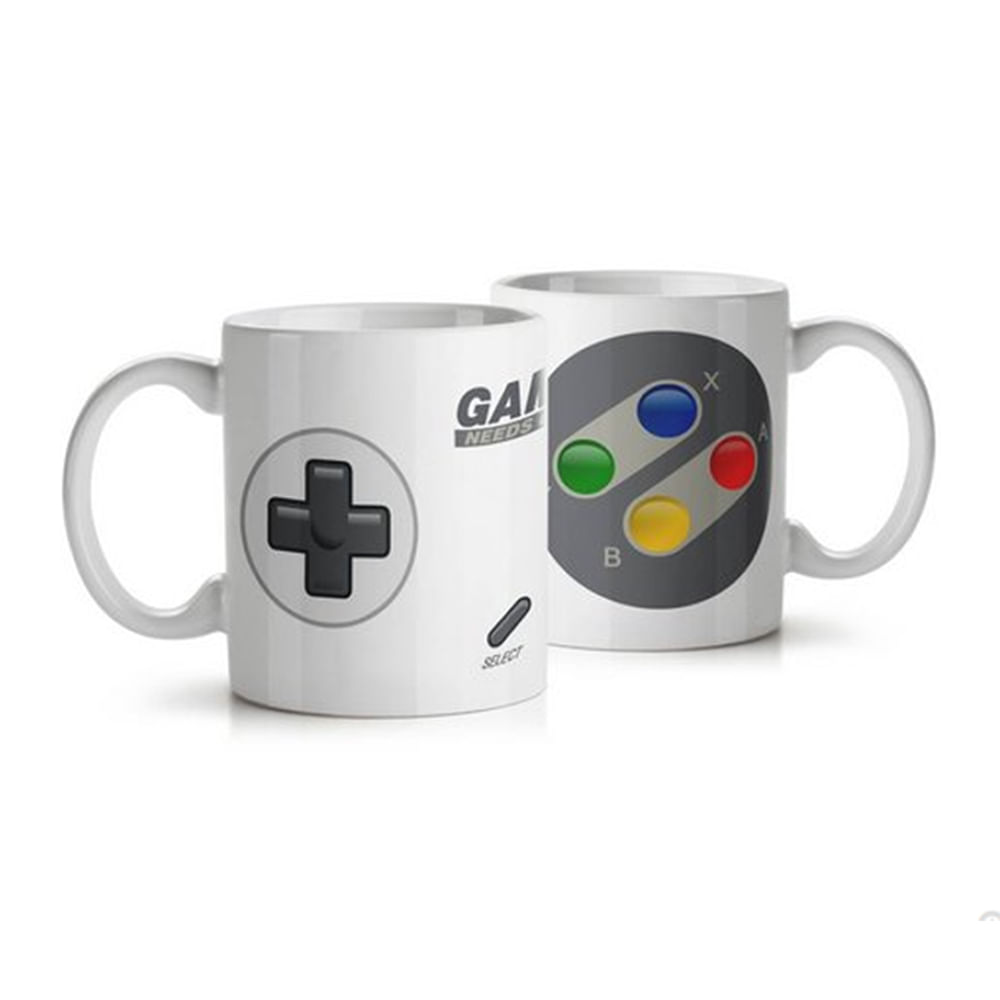 Caneca Joystick Gamer Needs Coffee - Loja Geek Maçã de Eva