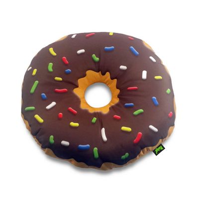 Almofada Rosquinha Donut - chocolate - 40x40cm - Loja Geek Maçã de Eva