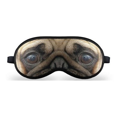 Máscara de Dormir em neoprene - Cãozinho Pug - Loja Geek Maçã de Eva