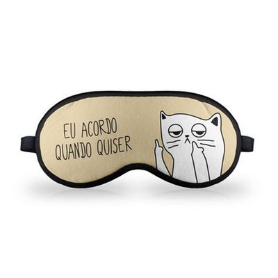 Máscara de Dormir em neoprene Gatinho Ranzinza - Loja Geek Maçã de Eva