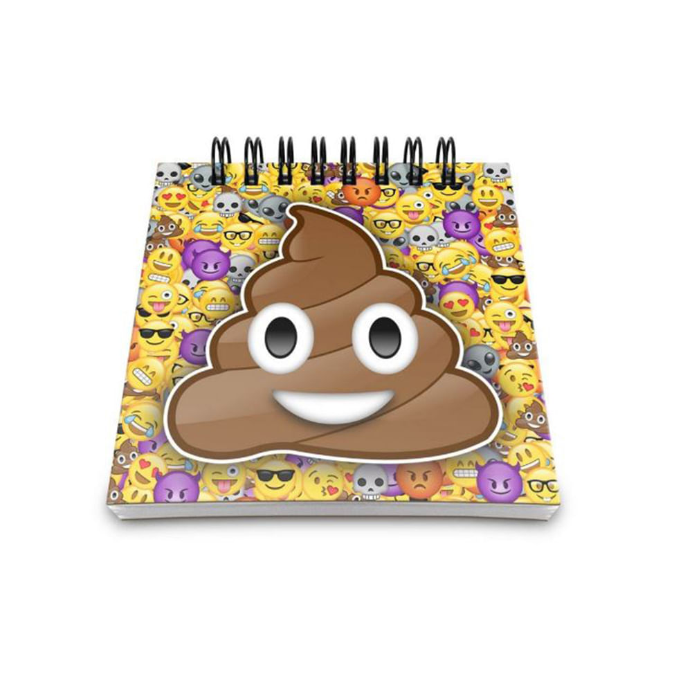 Bloco de Anotações Emoticon - Emoji Cocozinho Poop - Loja Geek Maçã de Eva