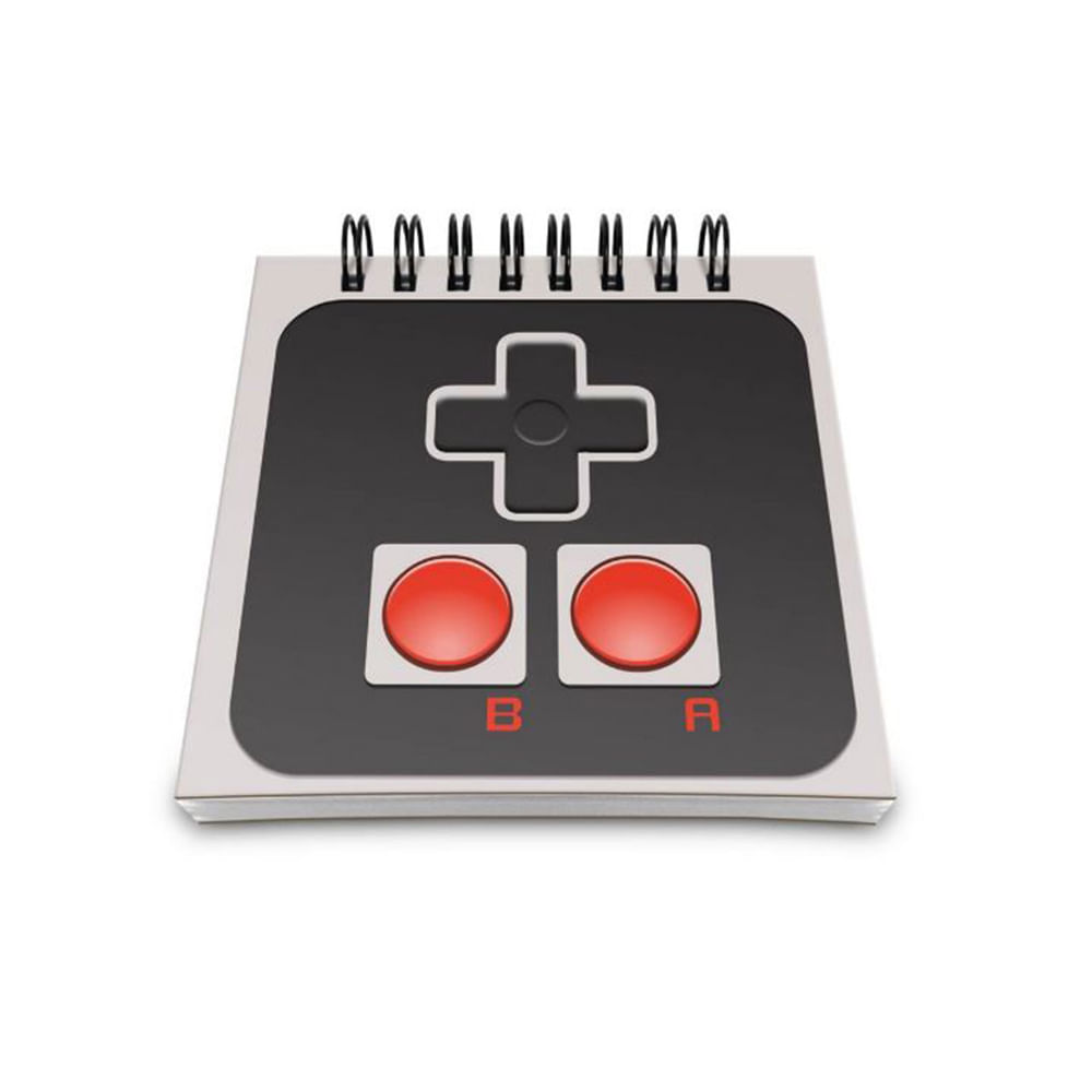 Bloco de Anotações Joystick 8-bits Minimalista - Loja Geek Maça de Eva