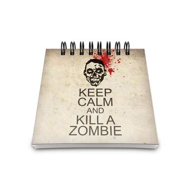 Bloco de Anotações Keep Calm and kill a Zombie - Loja Geek Maça de Eva