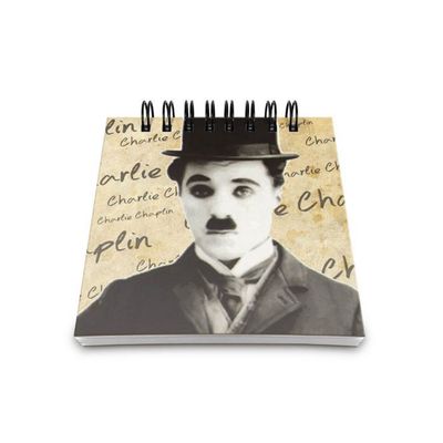 Bloco de Anotações Retrô Charlie Chaplin - Loja Geek Maça de Eva