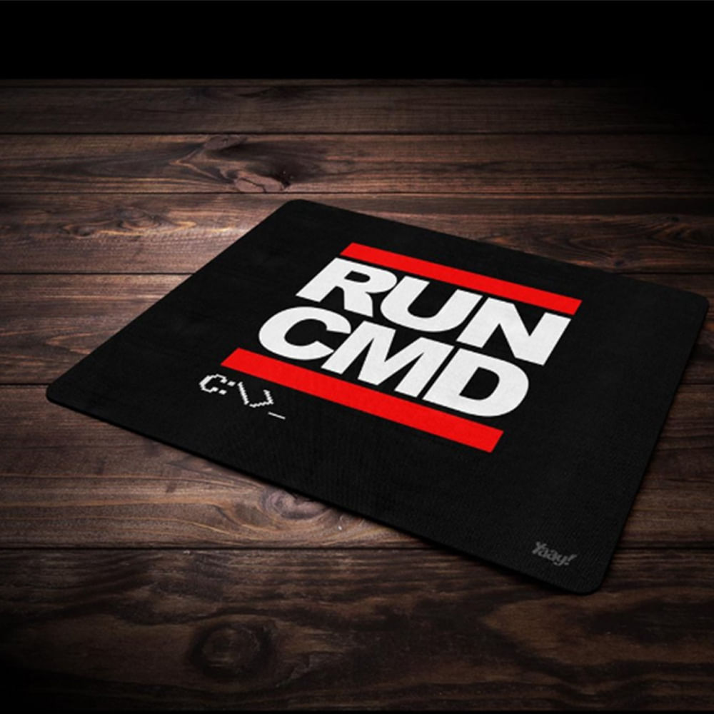 Mouse pad Hacker Run CMD - Loja Geek Maça de Eva