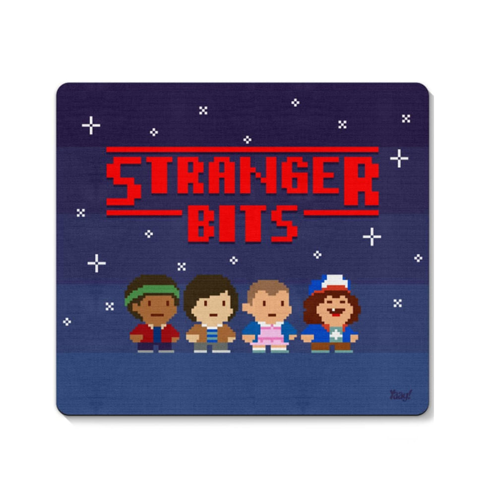 Mouse pad Stranger Bits - Loja Geek Maça de Eva