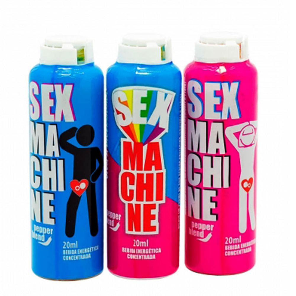 Sex Machine - Kit com 3 Energéticos para Misturar na Bebida