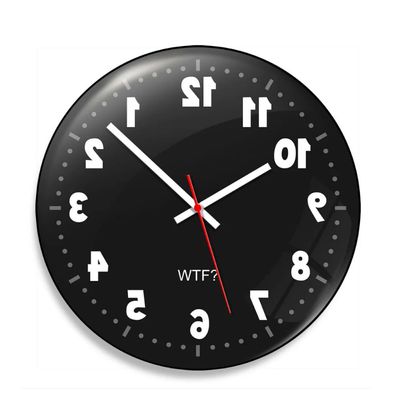 Relógio de Parede Geek Anti horário - 30 cm