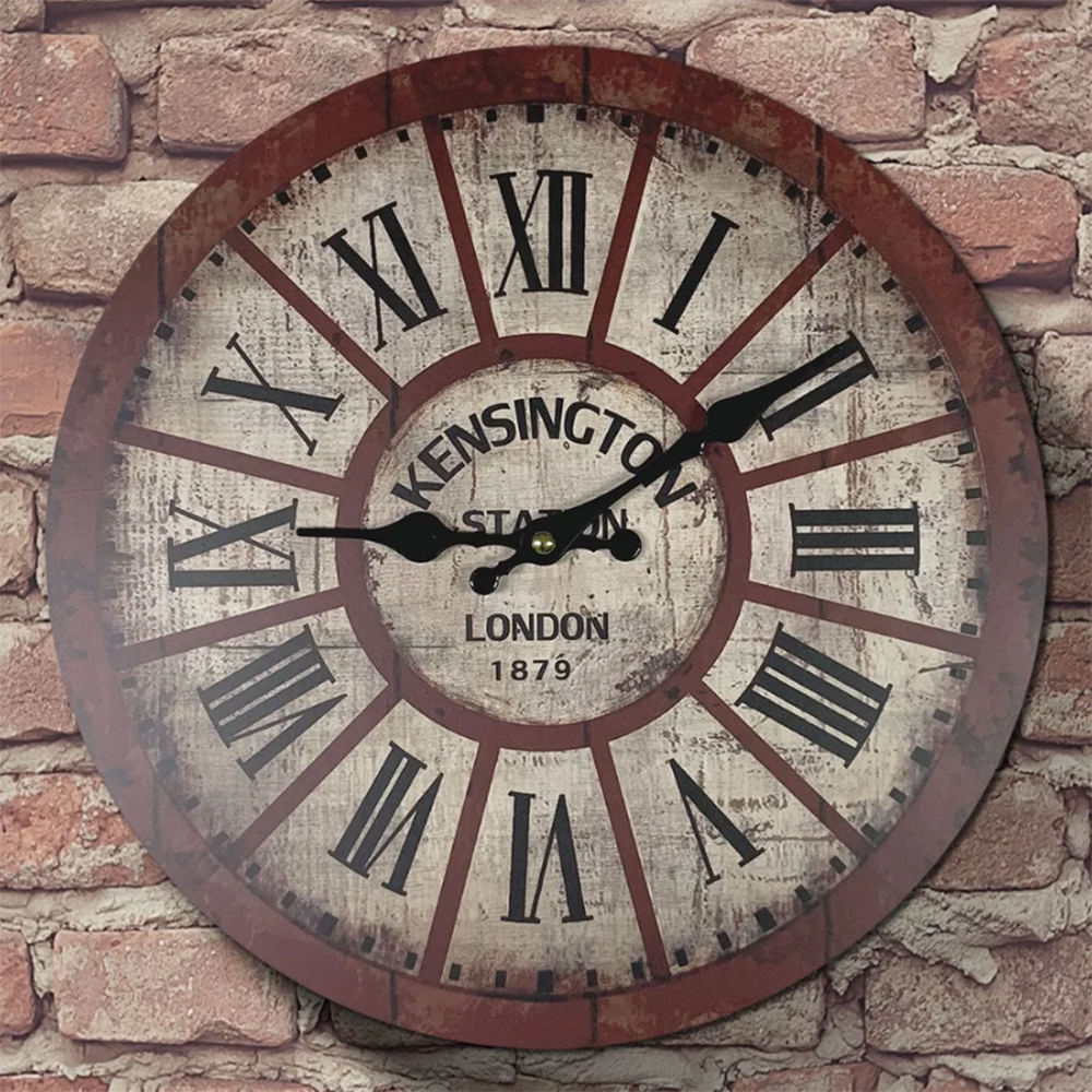 Relógio de Parede London Kensington Station - 33 cm